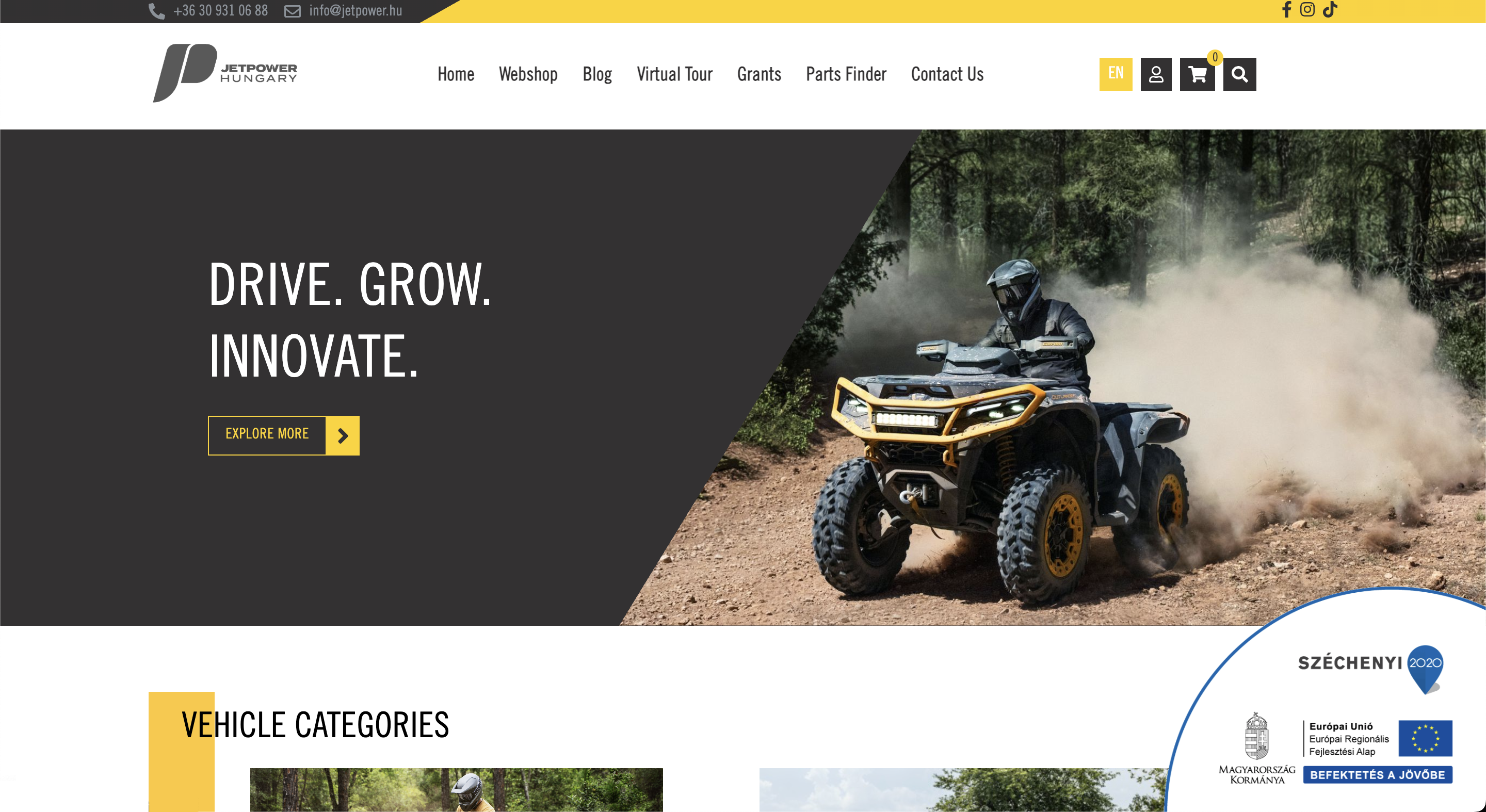 Jetpower Hungary homepage