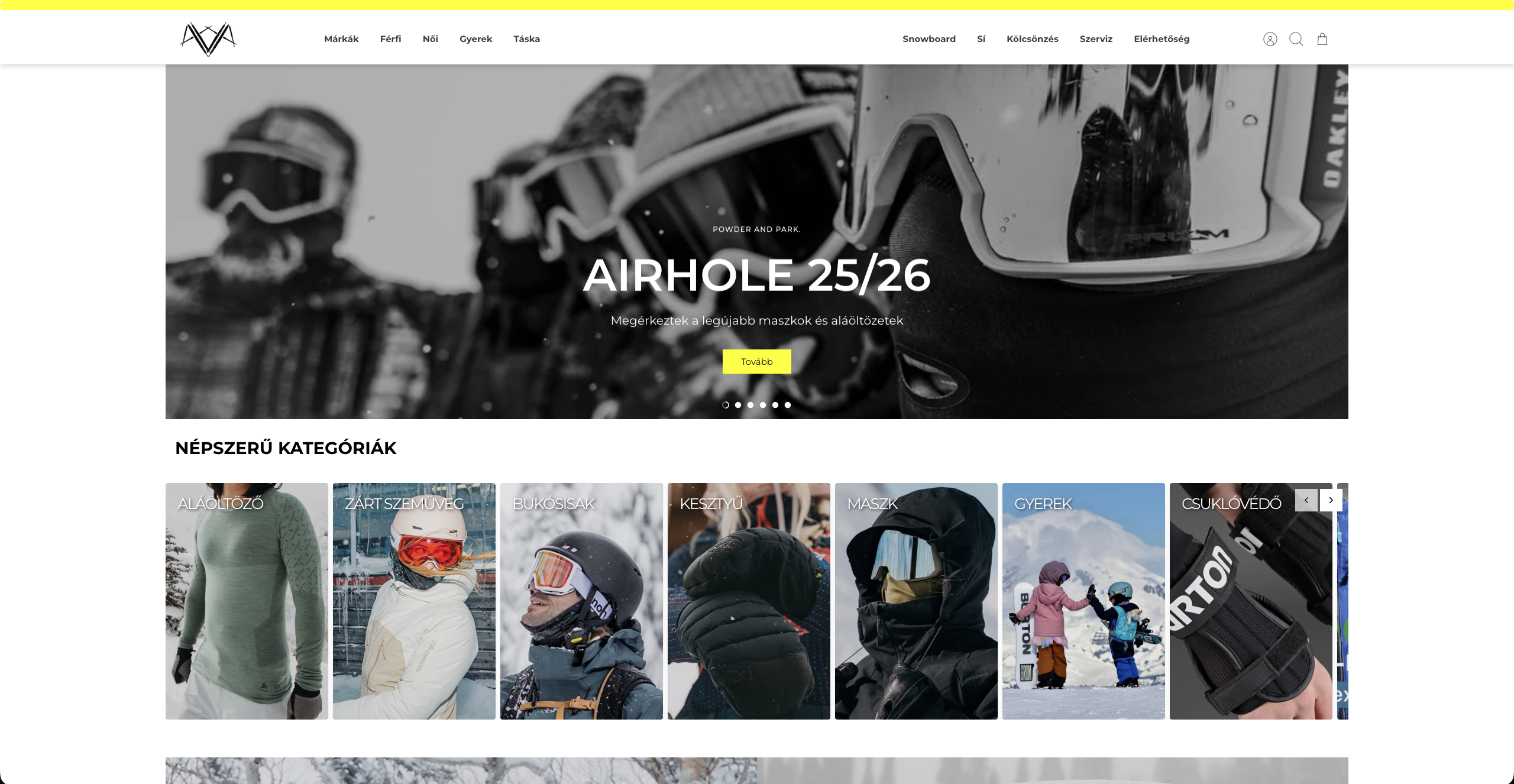 Powder and Park homepage